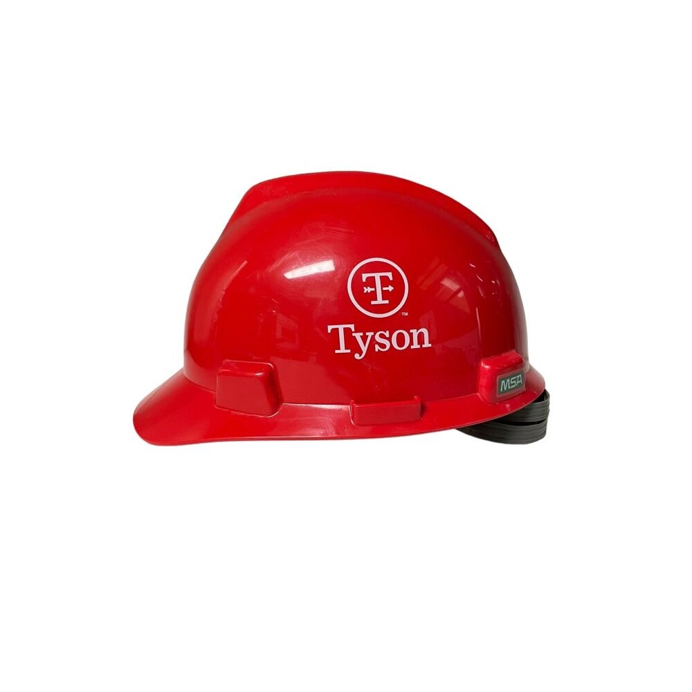 Tyson Foods Hard Hat Used Red One Size Adjustable
